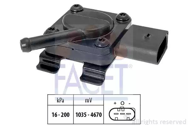 Датчик тиску вихлопних газів bmw 1/3/5/7/x3/x5 2.0-4.5 d 02- 10.3312 facet 103312 FACET