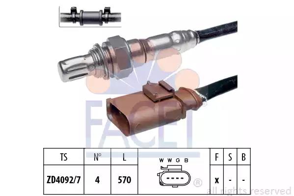 Датчик кисню лямбда-зонд skoda roomster 1.4 06-15 10.7966 facet 107966 FACET