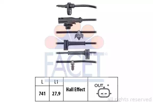 Датчик abs передній ford courier 14- 21.0124 facet 210124 FACET