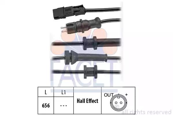 Датчик abs renault laguna 01- зад л/пр 603 mm 210153 FACET