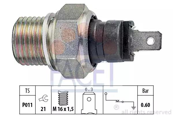 Датчик тиску оливи citroen berlingo/peugeot 205/306/309/405 0.9-2.5 80- 70021 FACET