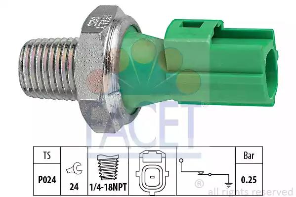 Датчик тиску оливи 025bar/1 конт./зеленый transit/focus/mondeo 1.4-2.3... 70146 FACET