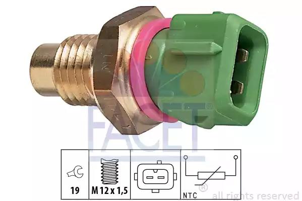 Датчик температури зелений peugeot 405/605 1.1-3.0 91-00 7.3114 facet 73114 FACET