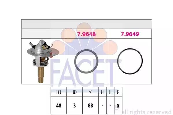 Термостат охлаждающая жидкость 78609 FACET
