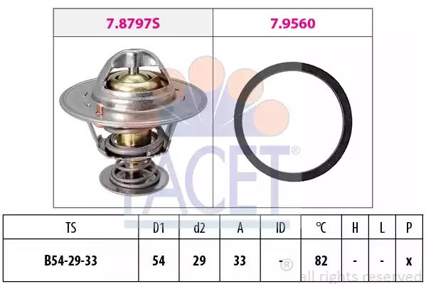 Термостат chevrolet captiva 2.2 d 11- 7.8797 facet 78797 FACET