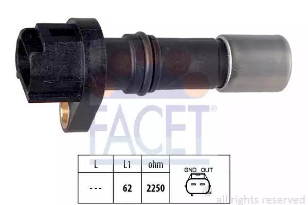 Датчик обертів коленвала citroen c1 1.0 05- 9.0461 facet 90461 FACET