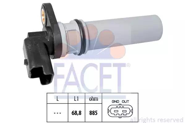 Датчик обертів коленвала fiat bravo van 1.6 d multijet 08-14 9.0537 facet 90537 FACET