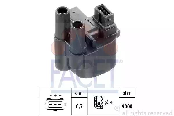 Котушка запалення renault clio ii 1.4 b/cb0c 98-05 9.6276 facet 96276 FACET