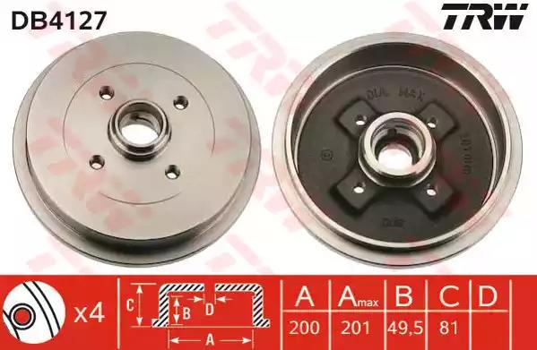 Тормозной барабан DB4127 TRW