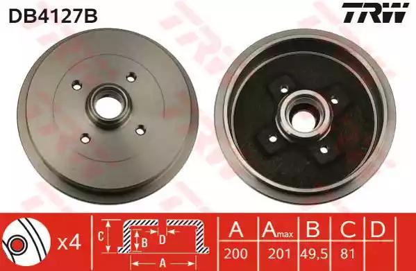 Тормозной барабан DB4127B TRW