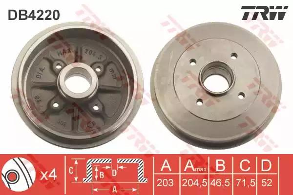 Тормозной барабан DB4220 TRW