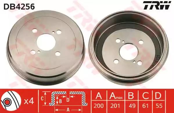 Тормозной барабан DB4256 TRW