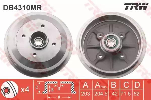 Тормозной барабан DB4310MR TRW