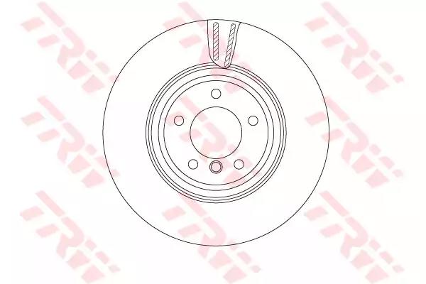 Диск гальмівний bmw 3e90e92 f d=348mm 05-15 DF4775S TRW