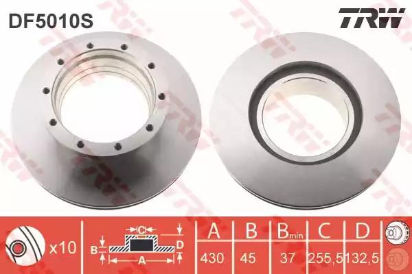 Гальмівний диск DF5010S TRW