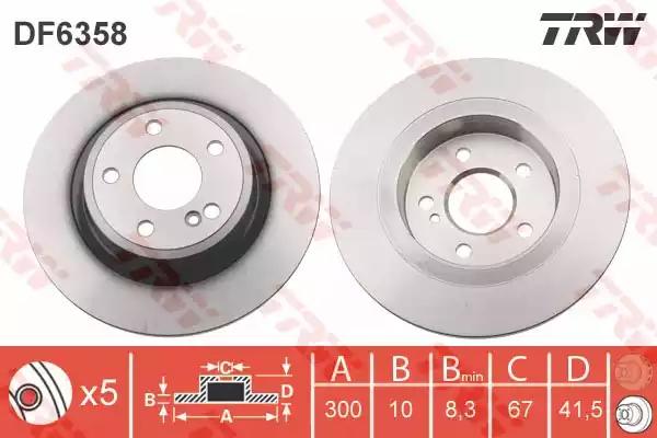 Тормозной диск DF6358 TRW