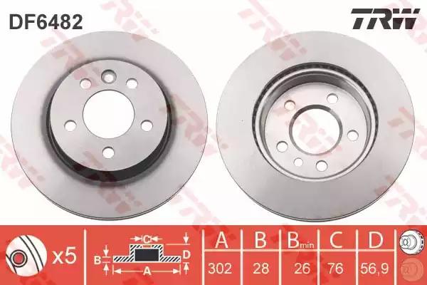 Гальмівний диск DF6482 TRW