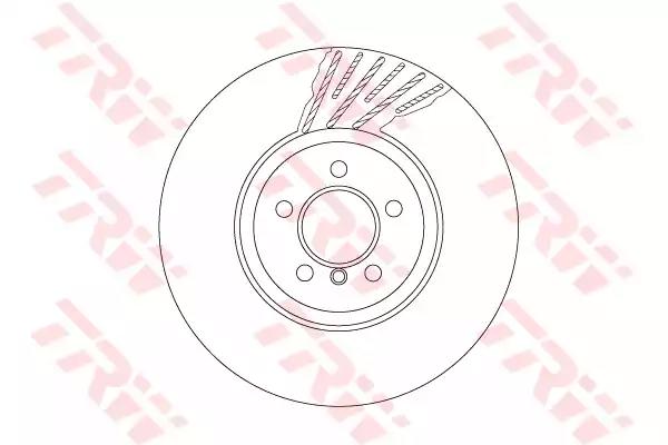 Aдиск гальмівний bmw 5 f07f10/ 7f01f02 fl d=374mm 08 DF6613S TRW