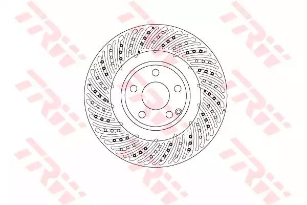 Диск гальмівний 1 шт. mercedes c204/e212 f d=344mm 07-20 DF6674S TRW