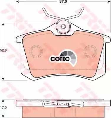 Гальмівні колодки дискові citroen/fiat/lancia/peugeot 02 GDB1504 TRW