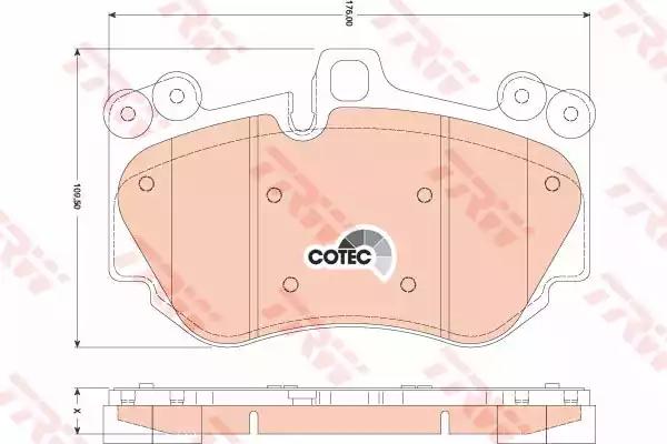 Гальмівні колодки дискові porsche caenne 30-48 f 04 GDB1764 TRW