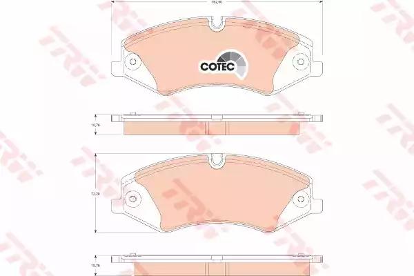 Гальмівні колодки дискові land rover rangerover f 09 GDB1825 TRW