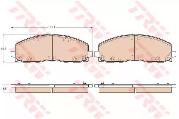 Колодки дискового гальма GDB1944 TRW