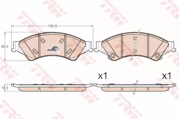 Гальмівні колодки дискові ford ranger 11 GDB2005 TRW