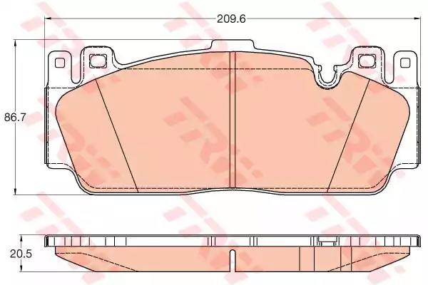 Aгальмівні колодки дискові bmw 5f10/6f06f12f13 f 11 GDB2020 TRW