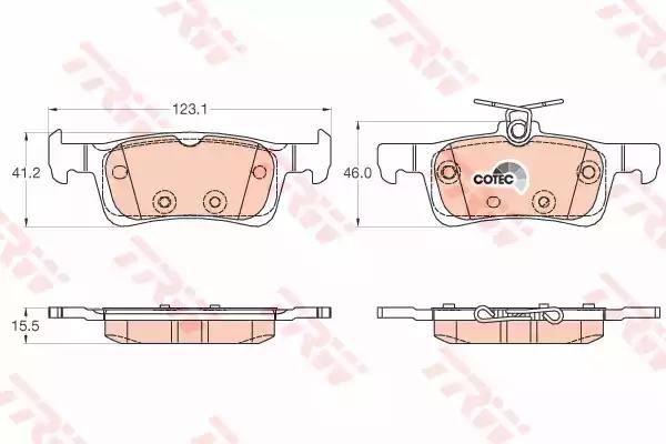 Гальмівні колодки дискові GDB2037 TRW