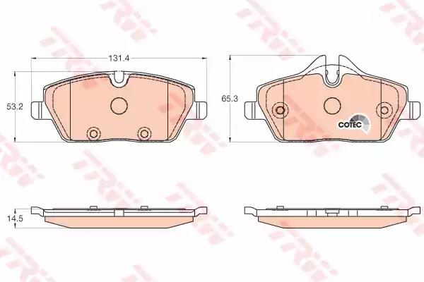 Гальмівні колодки GDB2038 TRW