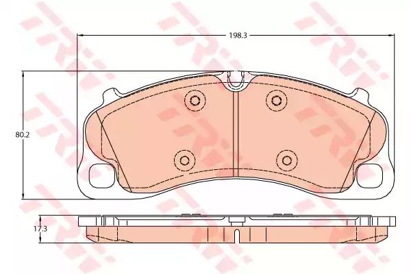 Комплект тормозных колодок дисковый тормоз GDB2089 TRW