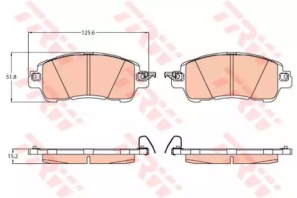 Гальмівні колодки пер. mazda 2 14- GDB2122 TRW
