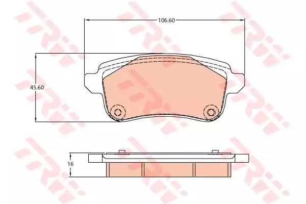 Тормозные колодки GDB2136 TRW