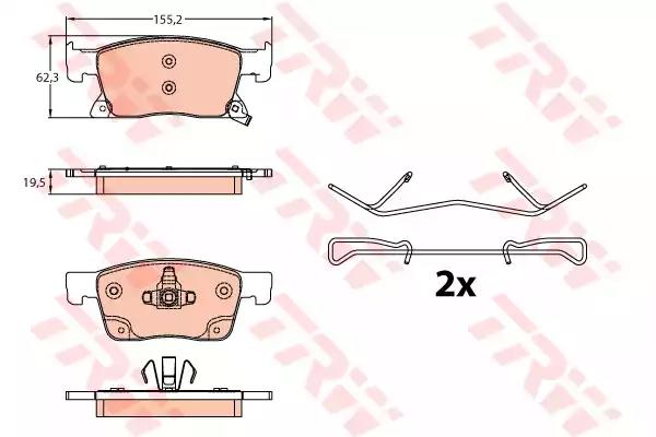 Гальмівні колодки дискові GDB2139 TRW
