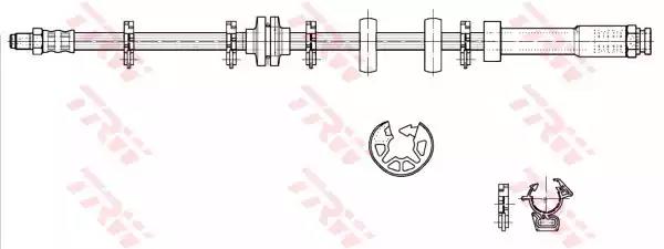 Тормозной шланг PHB297 TRW