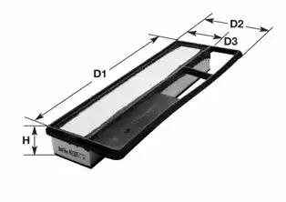 Фільтр повітря fiat punto ii-iii/500 ii/doblo/idea/linea/panda ii/1.3 jtd 7/03- lancia... MA1365 CLEAN FILTERS