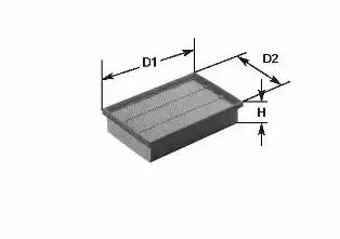 Фільтр повітряний 1.6 16v berlingo/partner 01-/c2/c3 03- MA3187 CLEAN FILTERS