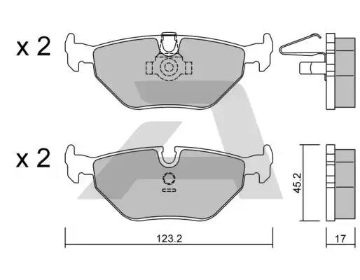 Комплект гальмівних накладок, дискове гальмо BPBM2002 AISIN