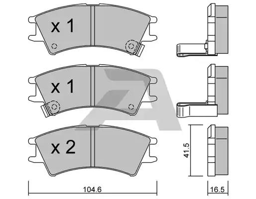 Комплект гальмівних накладок, дискове гальмо BPHY1903 AISIN