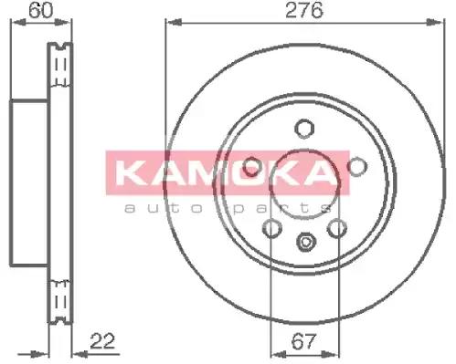 Тормозной диск 1031720 KAMOKA