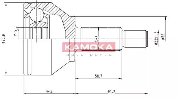 Шркш зовн. ford mondeo iii 1.8 16v/2.0 16v 00- 1.8sci 03- focus 1.8tdci 01- 6040 KAMOKA