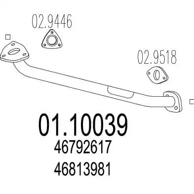 Вихлопна труба 0110039 MTS