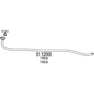 Вихлопна труба 0112000 MTS