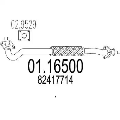 Вихлопна труба 0116500 MTS