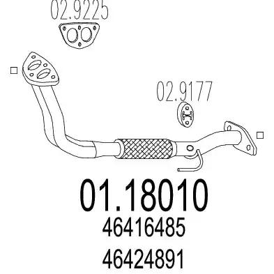 Вихлопна труба 0118010 MTS