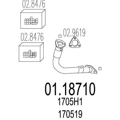 Вихлопна труба 0118710 MTS