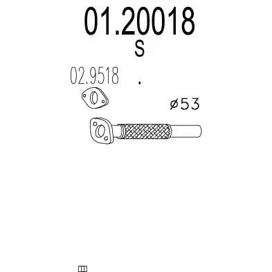 Вихлопна труба 0120018 MTS