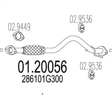 Вихлопна труба 0120056 MTS