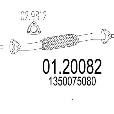 Вихлопна труба 0120082 MTS